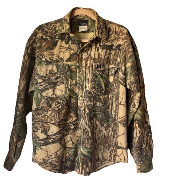 Codet RealTree Camo Flannel Shacket Men's 90’s M Hunting Shirt Jacket 22.5x25.5 - Picture 1 of 16